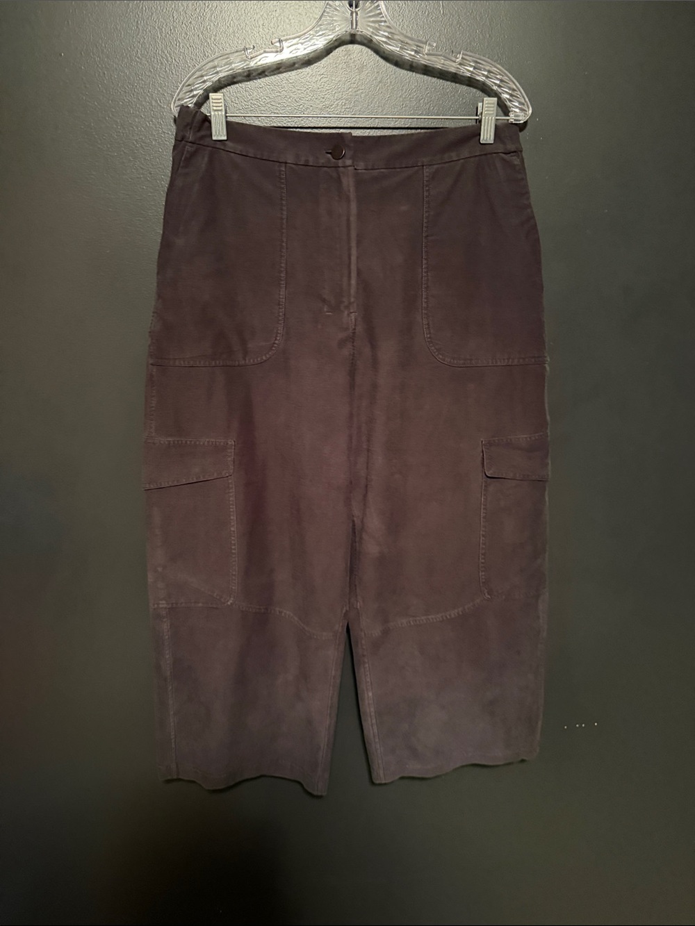 lululemon athletica dark brown midi cargo skirt